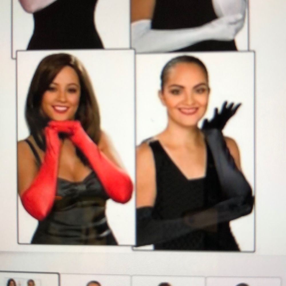 Opera long length stretch satin Gloves costume